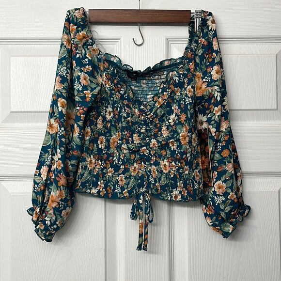 Almost Famous Tops - Women's Medium Blouse, Ruffles